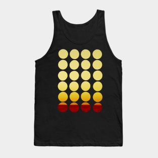 Warm Yellow Polka Dots Graphic Design Minimalist Endless Pattern Tank Top